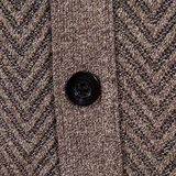 The Murano Men's Slim Fit Knitted Button-Up V-Neck Sweater