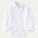The Woodhall Men’s 100% Linen Italian Style Casual Button Up Shirt