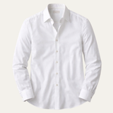 The Redfield Men’s Italian Collar Button Up Shirt  — White