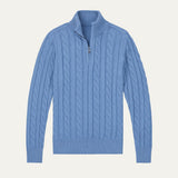The Genève Old Money Half Zip Sweater for Men - 100% Merino Wool