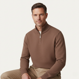 The Crestfield Quarter Zip Sweater – Men's 100% Soft Luxury Wool Knit Sweater