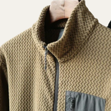 The Warwick Men’s  Wavy Texture Sweater with Chest Pocket