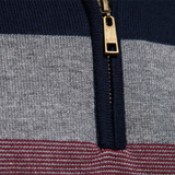 The Terracina Men’s Patchwork Zip Mock Neck Sweater