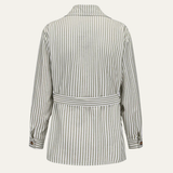 The Bramblewood Men’s Streetwear Striped Button Down Shirt with Pockets