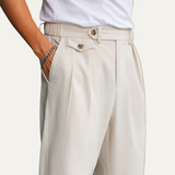 The Sunshine Coast Men’s Double Pleat Tailored Suit Smart Dress Pants