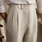 The Riccione Men’s Slim Fit  High Waist Pleated Dress Pants