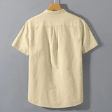 The Genova Men’s Stand Collar Casual Summer Henley Shirt