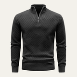 The Lignano Men’s Textured Quarter Zip Knit Sweater
