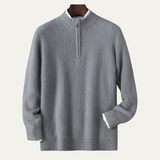 The Valladolid Men’s Winter Quarter Zip High Collar Knit Sweater