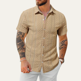 The Timberlake Ridge Men’s Casual Textured Button Up Shirt