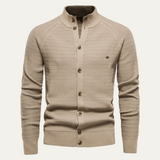 The Caernarfon Men's Casual Button Up Knitted Cotton Cardigan