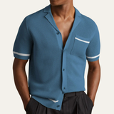 The Bassano Men’s Hollow Knit Casual Cardigan Shirt