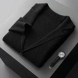 The Salerno Men’s Casual Knit Open Front Wool Blazer Cardigan