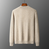 The Maplecrest Men's Merino  Mock Neck Zip Up Cardigan
