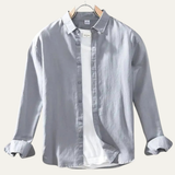 The Ashenwood Men’s Classic Linen Cotton Button Up Shirt