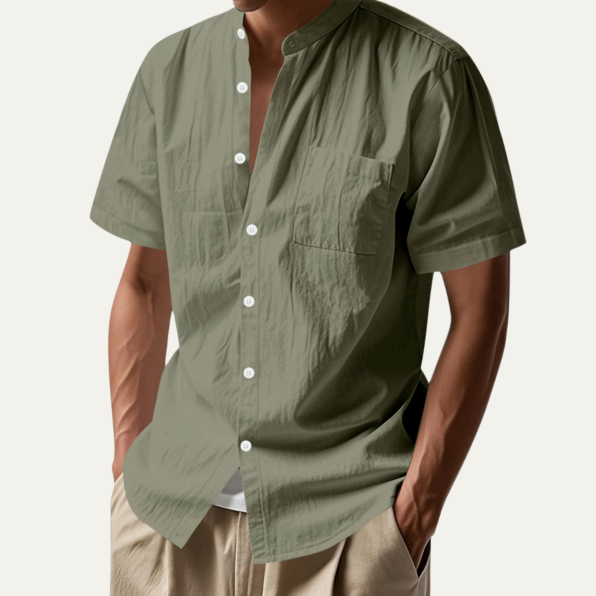 The Westmount Men’s Lightweight Linen Button Up Shirt
