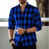 The Como Lago Men’s Casual Plaid Button-Up Shirt