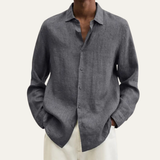 The Tribeca Men’s Loose Fit Linen Button Down Summer Shirt