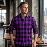 The Desenzano Men’s Trendy Plaid Button-Up Shirt