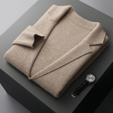 The Salerno Men’s Casual Knit Open Front Wool Blazer Cardigan
