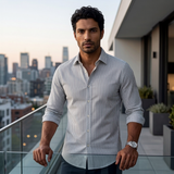 The Cody Men’s Smart Classic Striped Linen Shirt