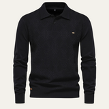 The Kensington Diamond Knit Polo Sweater for Men