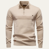 The Selva Men's Sweater Half Zip Knit Wool Blend Sweater