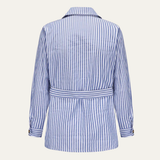 The Bramblewood Men’s Streetwear Striped Button Down Shirt with Pockets