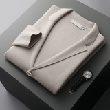 The Salerno Men’s Casual Knit Open Front Wool Blazer Cardigan