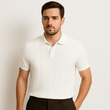 The Bayside Men’s Casual Cotton Polo Shirt Vintage Style