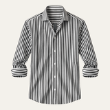 The Asheville Men’s Breathable Smart Fit Striped Linen Shirt