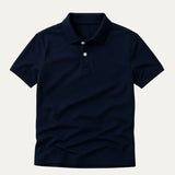The Santorini Men's Timeless Navy Blue Polo