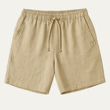 The Lisbon Men's Linen Old Money Beige Shorts