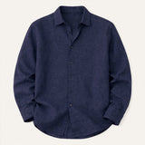 The Kensington Men’s Lightweight Loose Fit Linen Button Up Shirt