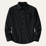 The Appenzell Men’s Solid Color Casual Corduroy Shirt