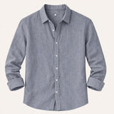 The Willowcrest Park Men's Lightweight Linen Summer Casual Button Up Shirt