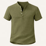 The Glencrest Ridge Men's Soft Linen Summer Casual Button Up Shirt