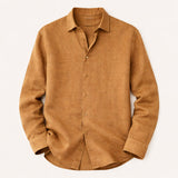 The Cedar Ridge Hill Men’s Trendy Loose Fit Linen Button Up Shirt