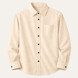 The Appenzell Men’s Solid Color Casual Corduroy Shirt
