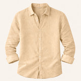 The Willowcrest Park Men's Lightweight Linen Summer Casual Button Up Shirt