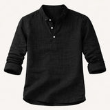 The Ridgebrook Park Men's Breathable Linen Summer Casual Button Up Shirt