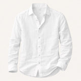 The Richmond Men’s Lightweight Cotton Linen Button Up Shirt