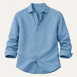 The Meadowfall Men’s Casual Loose Fit Linen Button Up Shirt