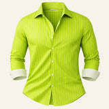 The Amalfi Men’s Casual Slim Fit Striped Button Up Shirt