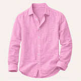 The Richmond Men’s Lightweight Cotton Linen Button Up Shirt