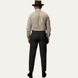 The Berrima Men’s Smart Casual Tweed Check Tailored Dress Pants – Black