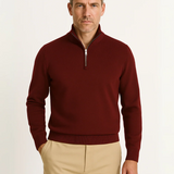 The Guildford Men's Old Money Half-Zip Navy Blue Sweater