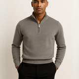 The Guildford Men's Old Money Half-Zip Navy Blue Sweater