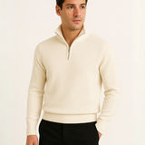 The Guildford Men's Old Money Half-Zip Navy Blue Sweater
