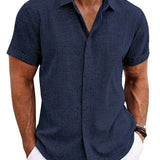The Lisbon Linen Short Sleeve Shirt for Men